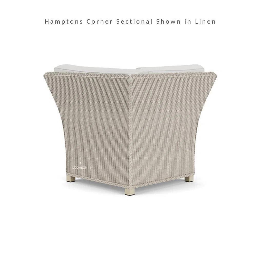 Hamptons Outdoor Wicker Corner Sectional with Table