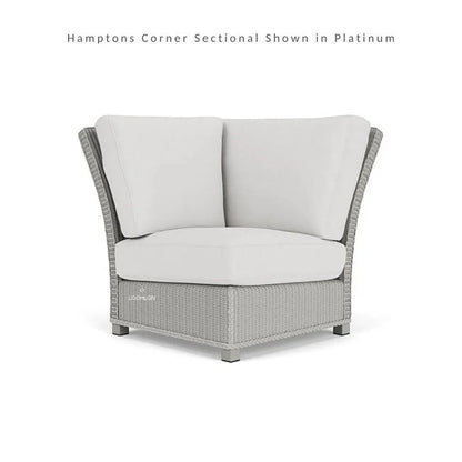 Hamptons Outdoor Wicker Corner Sectional with Table