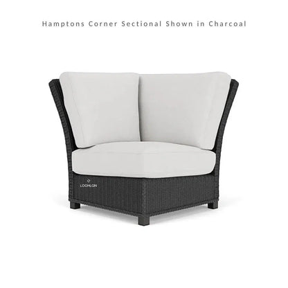 Hamptons Outdoor Wicker Corner Sectional with Table
