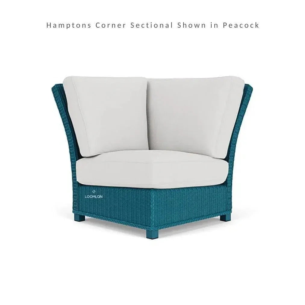 Hamptons Outdoor Wicker Corner Sectional with Table