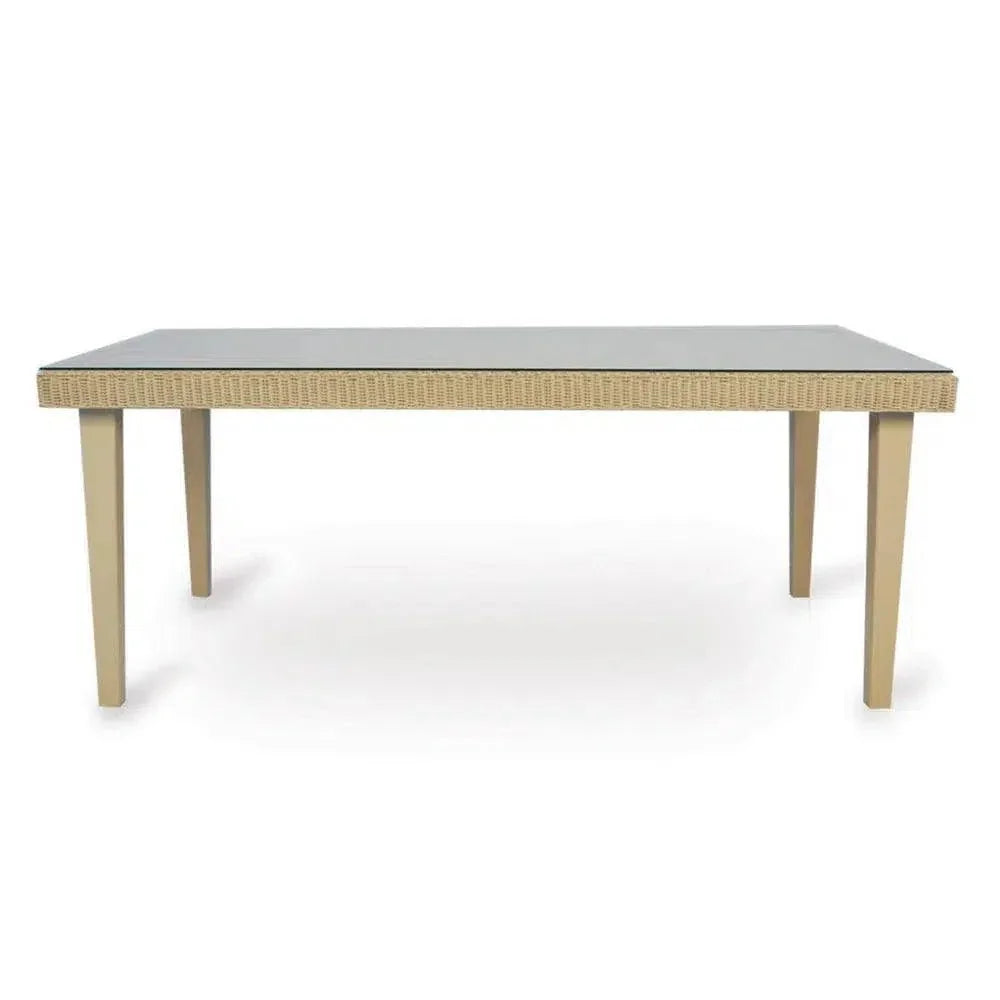 Hamptons Outdoor Wicker Dining Table Set 6PC