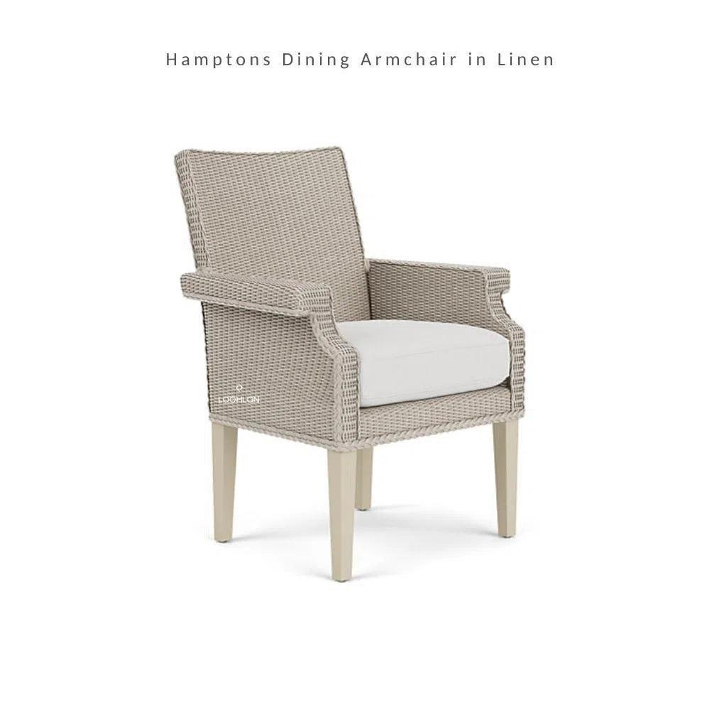 Hamptons Outdoor Wicker Dining Table Set 6PC