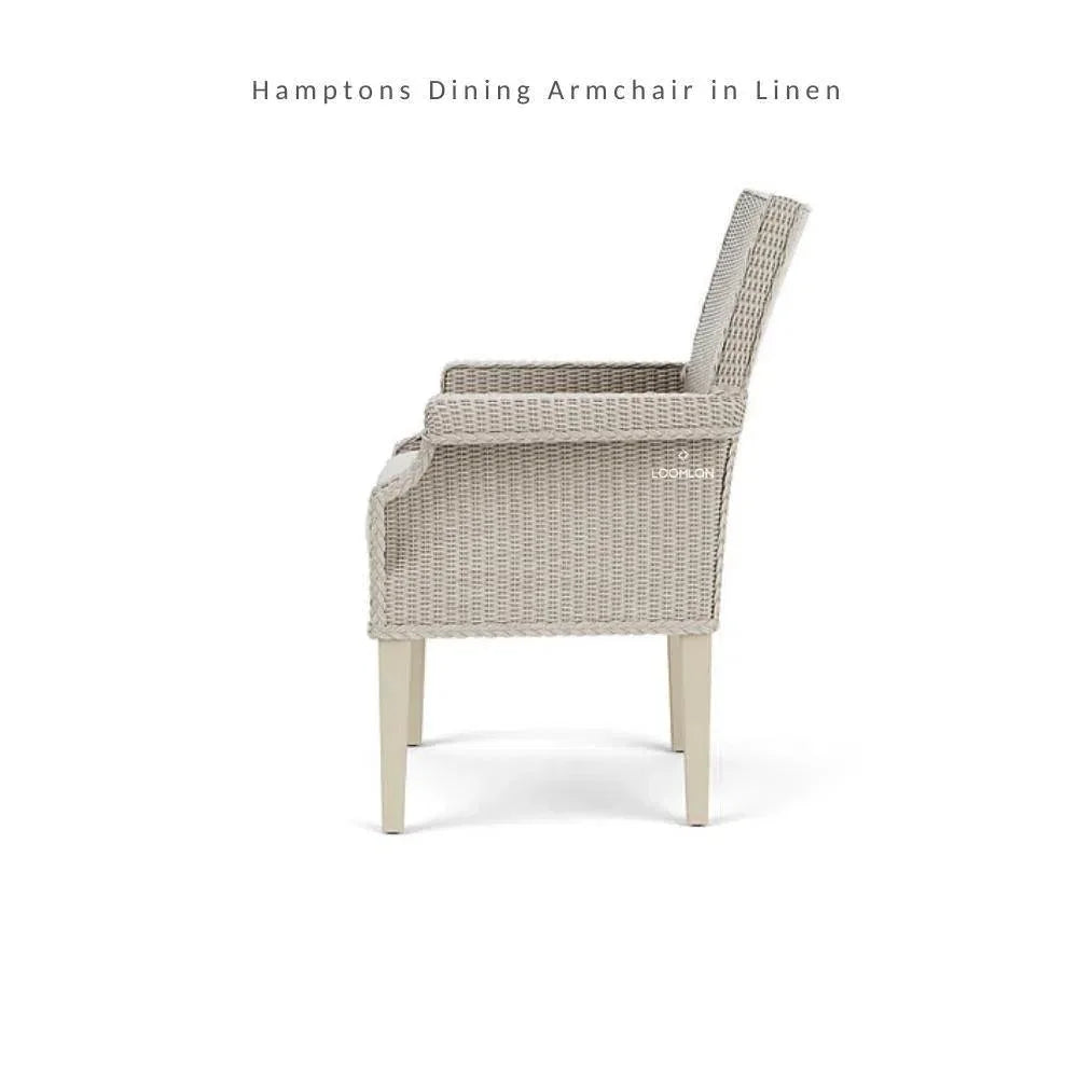 Hamptons Outdoor Wicker Dining Table Set 6PC