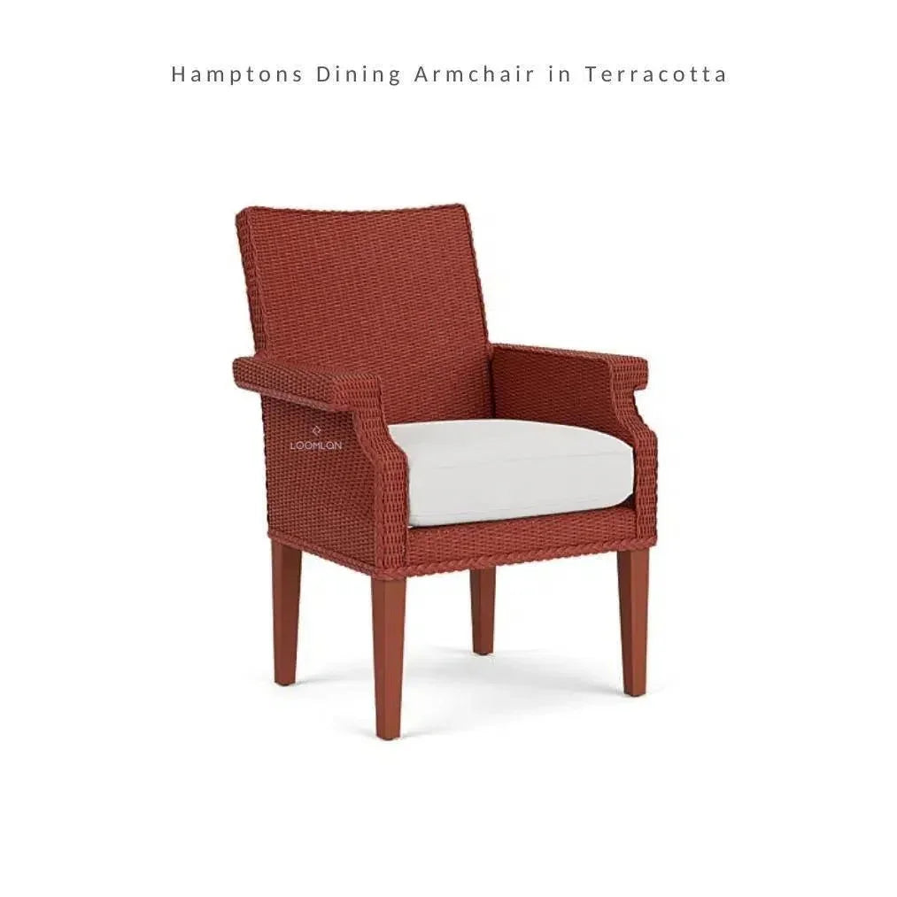 Hamptons Outdoor Wicker Dining Table Set 6PC
