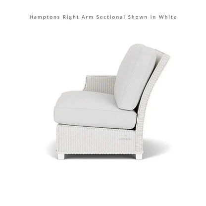 Hamptons Outdoor Wicker L-Shaped Sectional with Side Table
