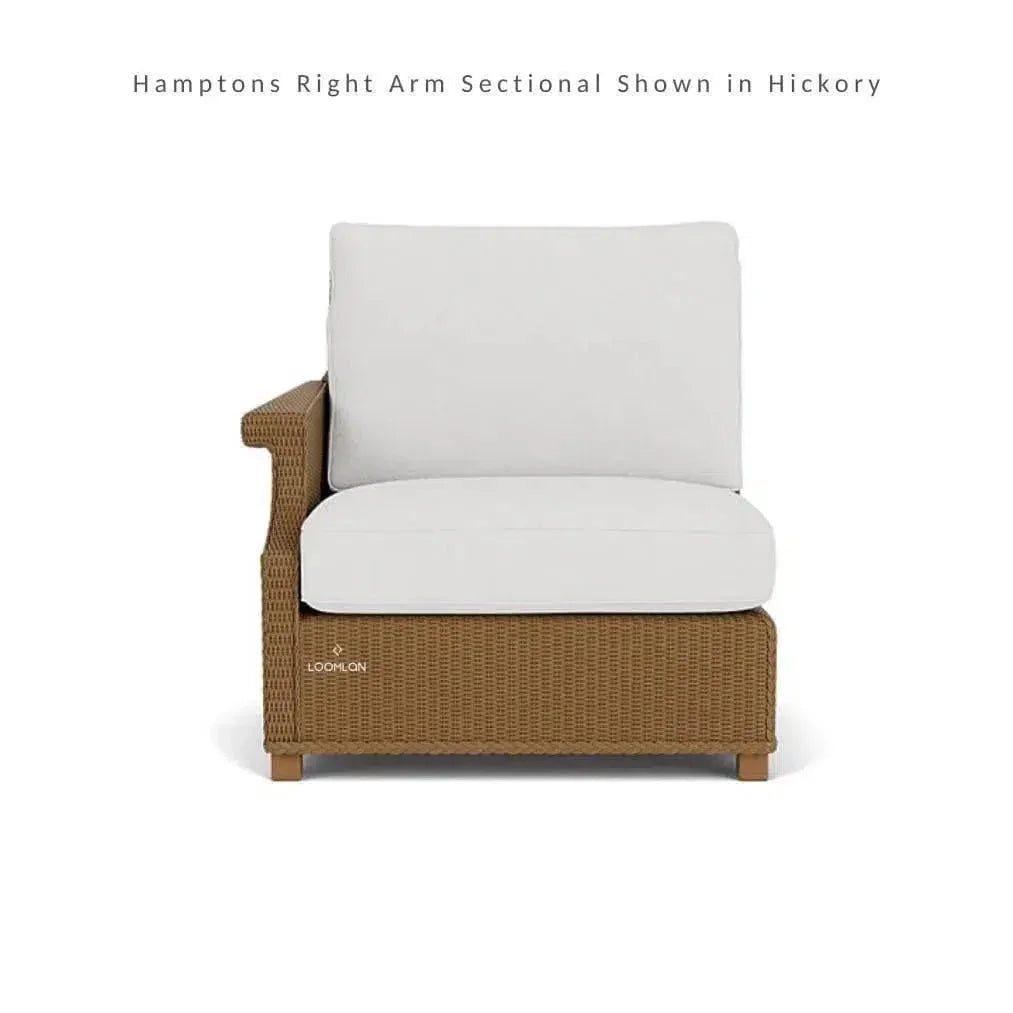 Hamptons Outdoor Wicker L-Shaped Sectional with Side Table