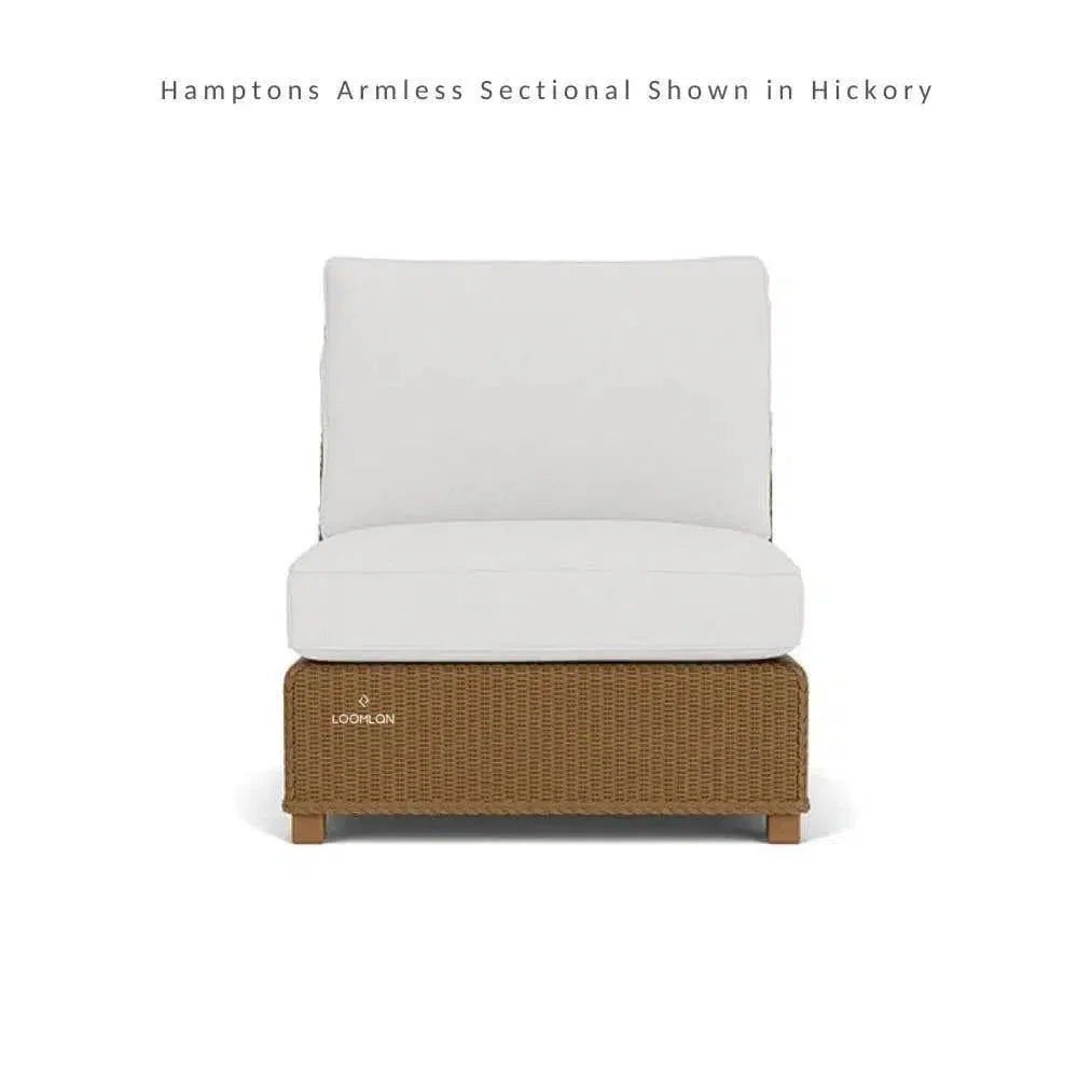 Hamptons Outdoor Wicker L-Shaped Sectional with Side Table