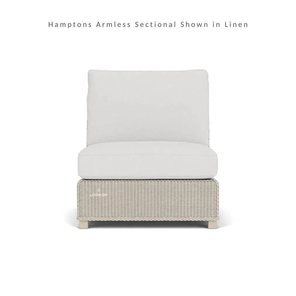 Hamptons Outdoor Wicker L-Shaped Sectional with Side Table