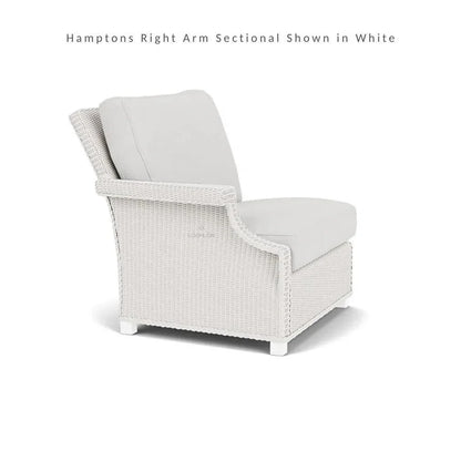 Hamptons Outdoor Wicker L-Shaped Sectional with Side Table