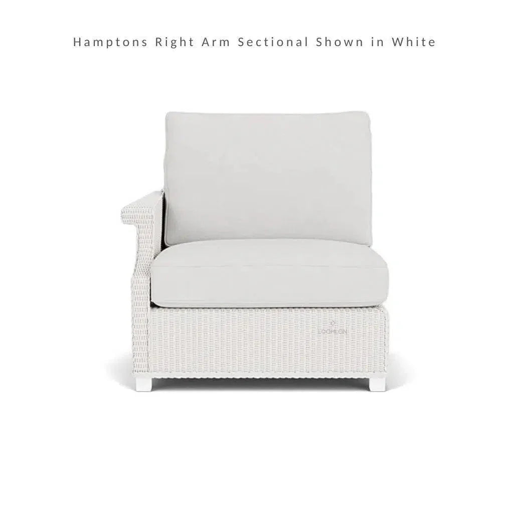 Hamptons Outdoor Wicker L-Shaped Sectional With Table