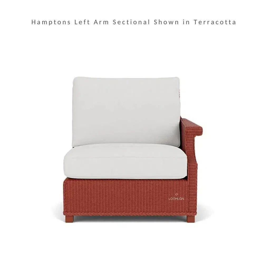 Hamptons Outdoor Wicker L-Shaped Sectional With Table