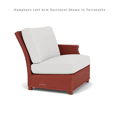 Hamptons Outdoor Wicker L-Shaped Sectional With Table