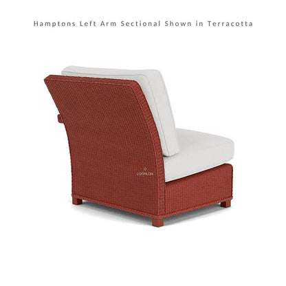 Hamptons Outdoor Wicker L-Shaped Sectional With Table