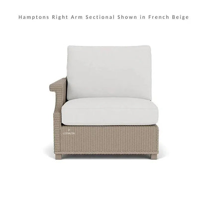 Hamptons Outdoor Wicker L-Shaped Sectional With Table