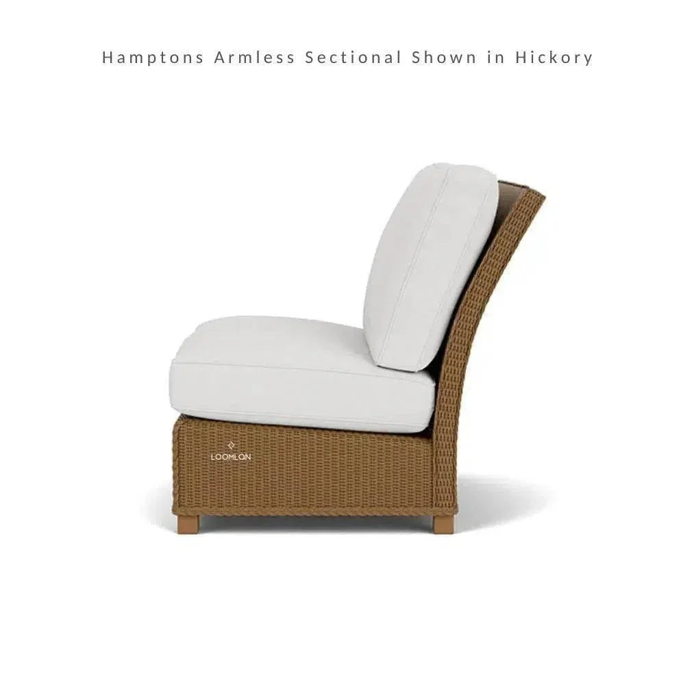 Hamptons Outdoor Wicker L-Shaped Sectional With Table