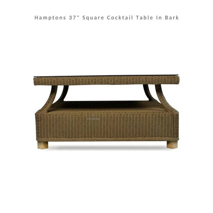Hamptons Outdoor Wicker L-Shaped Sectional With Table