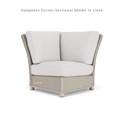 Hamptons Outdoor Wicker L-Shaped Sectional With Table