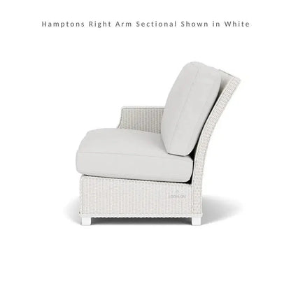 Hamptons Outdoor Wicker Sectional Sofa with Lounge Chair Set