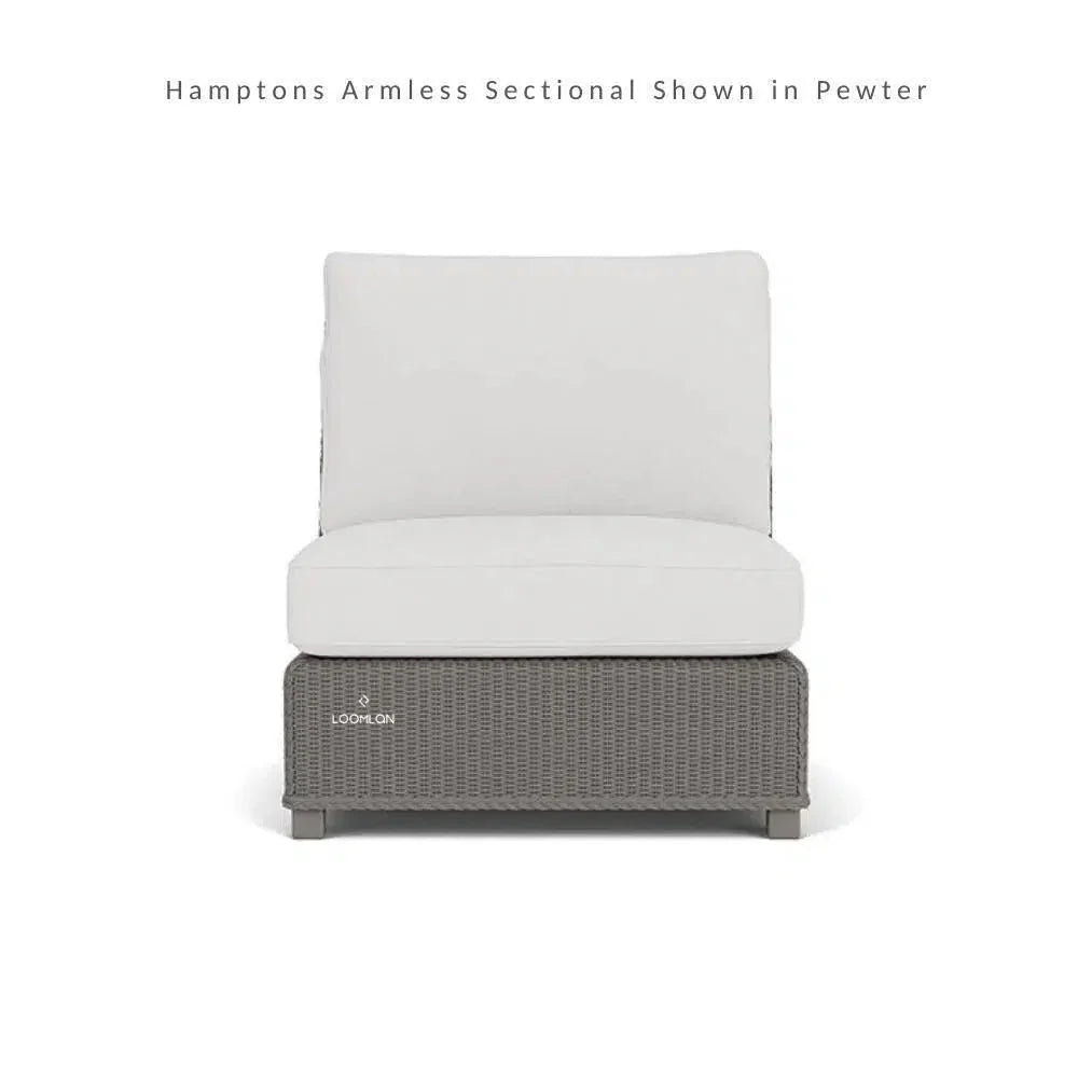 Hamptons Outdoor Wicker Sectional Sofa with Lounge Chair Set