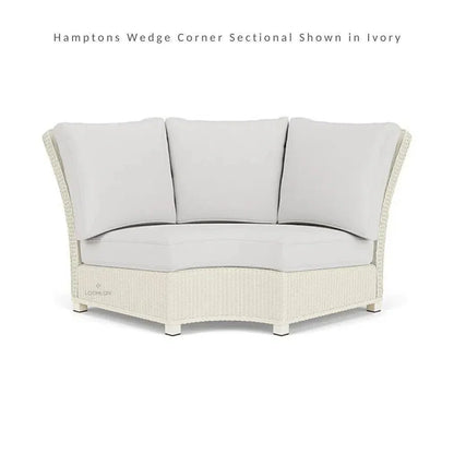 Hamptons Outdoor Wicker Sectional Sofa with Lounge Chair Set