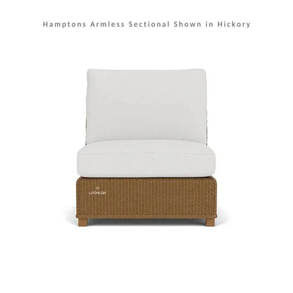 Hamptons Outdoor Wicker Chaise Sectional with Ottoman