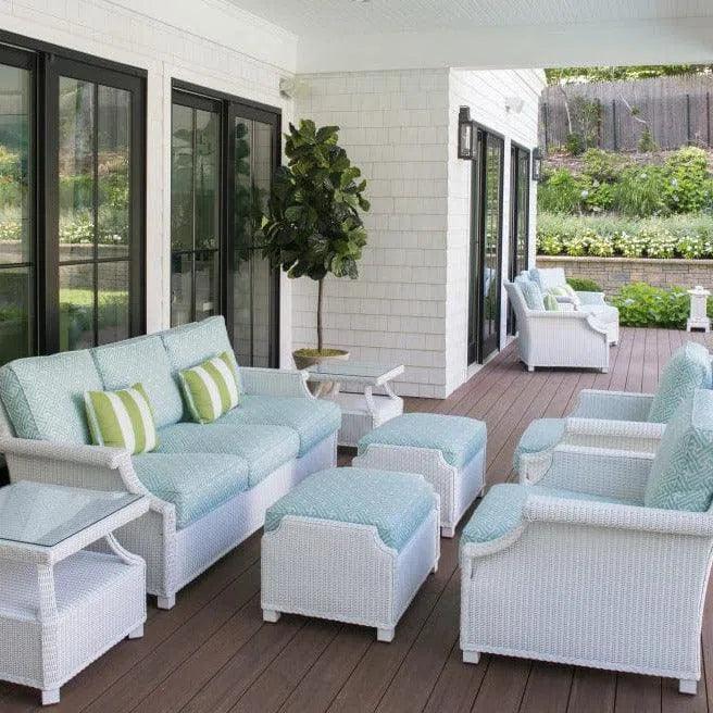 Hamptons Outdoor Wicker Sofa with Lounge Chair Set