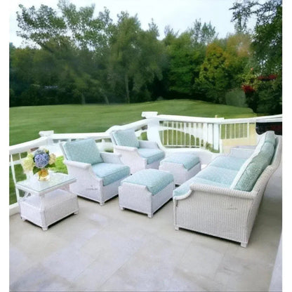 Hamptons Outdoor Wicker Sofa with Lounge Chair Set