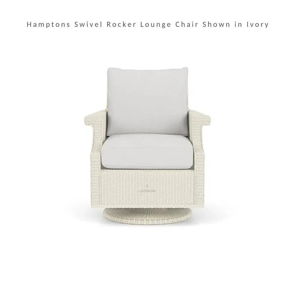 Hamptons Outdoor Wicker Swivel Rocker Lounge Chair