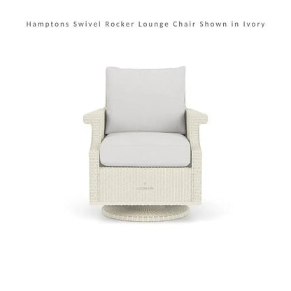 Hamptons Outdoor Wicker Swivel Rocker Lounge Chair