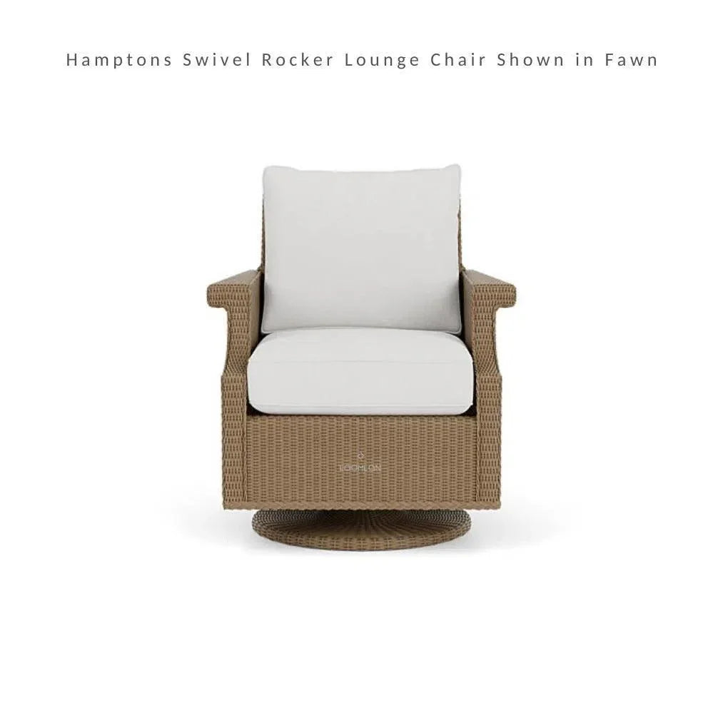 Hamptons Outdoor Wicker Swivel Rocker Lounge Chair