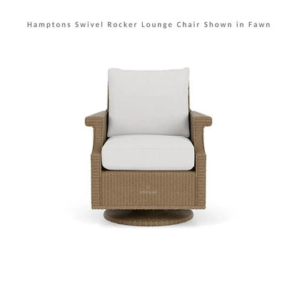 Hamptons Outdoor Wicker Swivel Rocker Lounge Chair