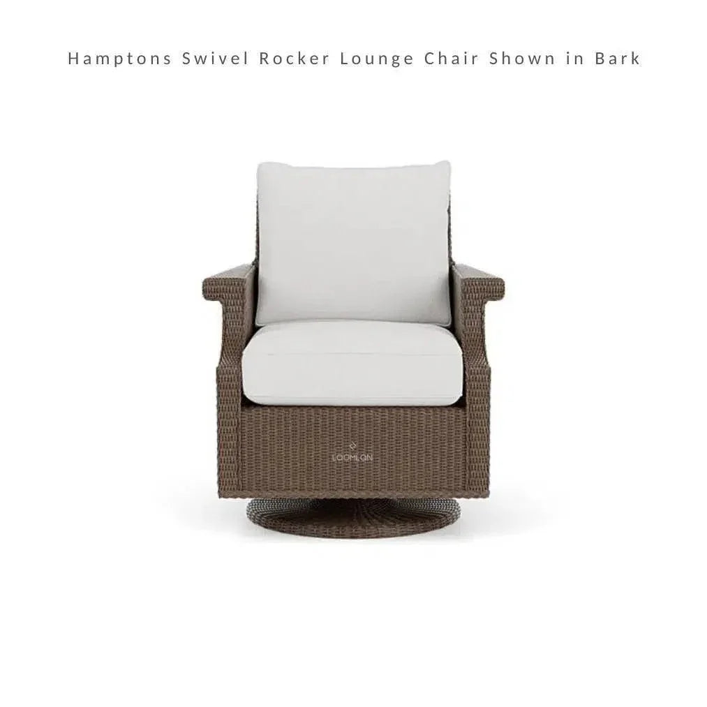Hamptons Outdoor Wicker Swivel Rocker Lounge Chair