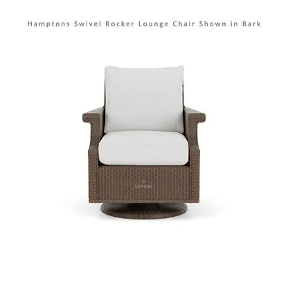 Hamptons Outdoor Wicker Swivel Rocker Lounge Chair