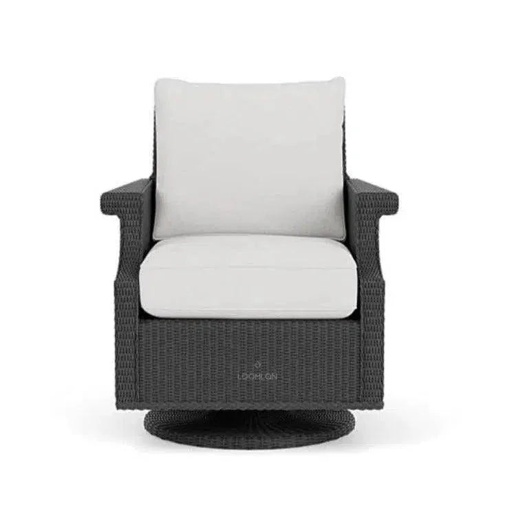 Hamptons Outdoor Wicker Swivel Rocker Lounge Chair
