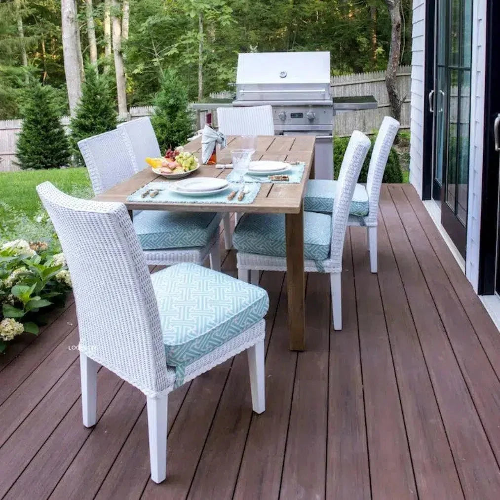 Hamptons Teak Extendable Dining Table With Chair Set 7PC
