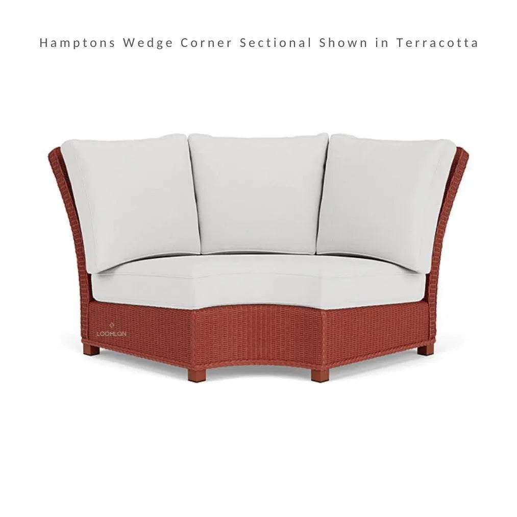 Hamptons Wedge Corner Sectional Wicker Outdoor