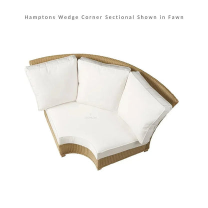 Hamptons Wedge Corner Sectional Wicker Outdoor