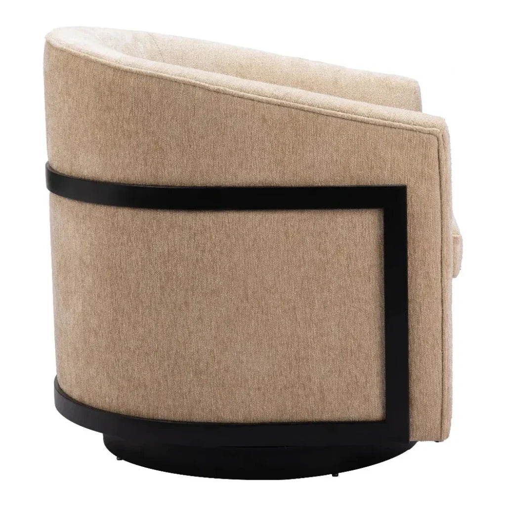 Hanko Golden Beige Swivel Chair