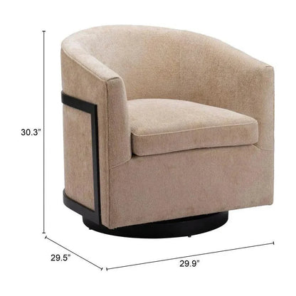Hanko Golden Beige Swivel Chair