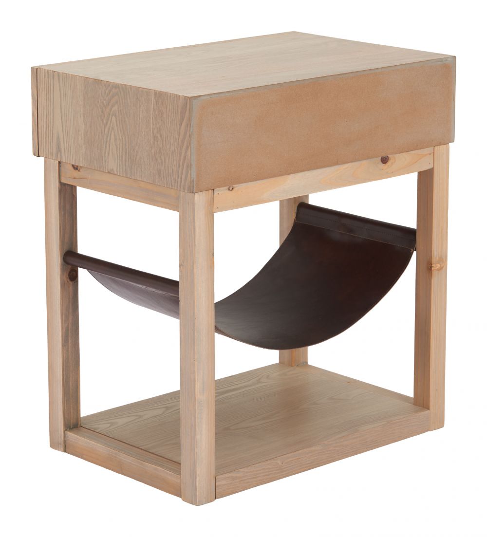 Haram One Drawer Wooden Side Table