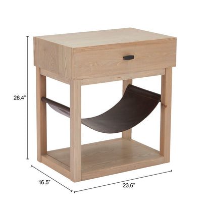 Haram One Drawer Wooden Side Table