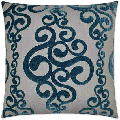 Harpo Peacock Blue Throw Pillow With Insert