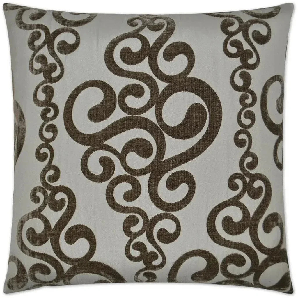 Harpo Taupe Throw Pillow With Insert