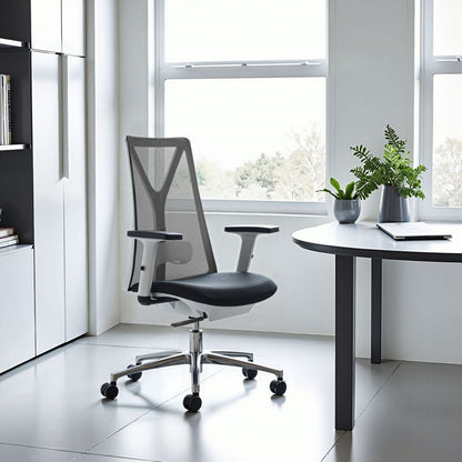 Hasso Black Mesh Fabric Office Chair