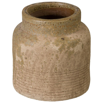Hastings Antique Amber Ceramic Outdoor Planter