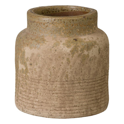 Hastings Antique Amber Ceramic Outdoor Planter