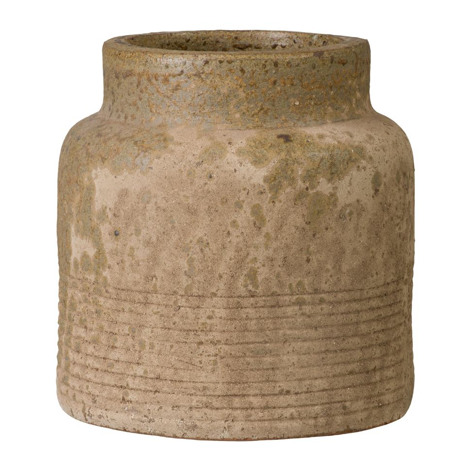 Hastings Antique Amber Ceramic Outdoor Planter