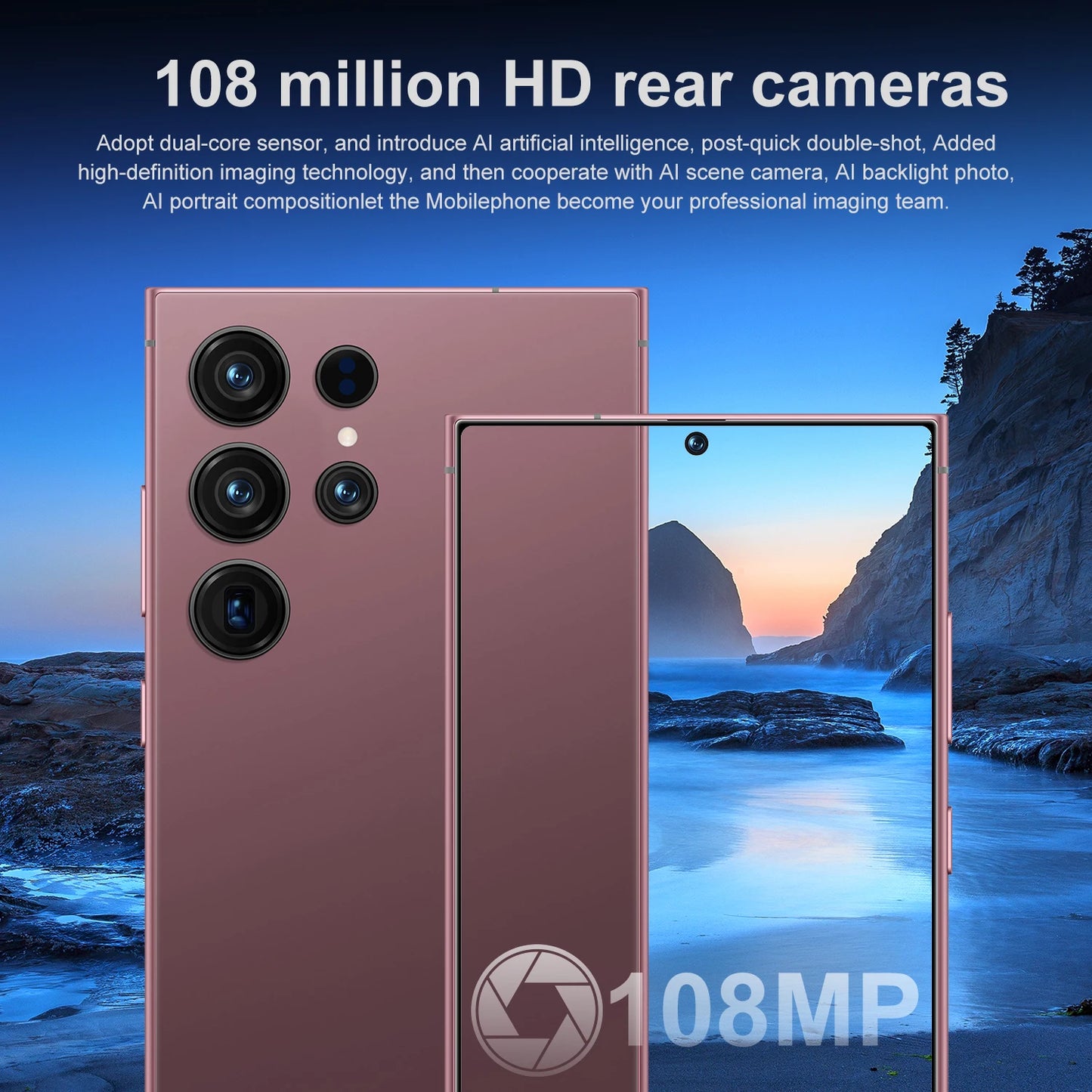 22G+2TB S25 Ultra Factory Price Big Screen Version Android 5G Smartphone Dual-SIM HD Unlocked Phones Built-in Pen 108MP