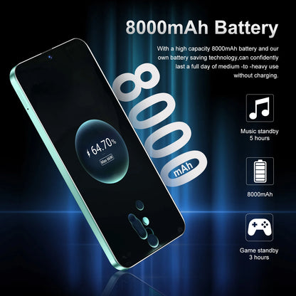 Newly Designed 30 5G Smartphone Large HD Screen 16GB +1TB Dual Card Dual Standby Decacore CPU Phones Mobile Android Gaming