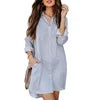 Dropshipping Women's Clothing Ladies Shirts New Long Solid Color Casual Women Temperament Long Sleeved Casual Loose Shirt Dress